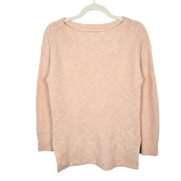 Loft Women's Knit Sweater Size XS Light Pink Salmon Colored Oversized - Picture 2 of 8